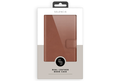 Selencia Echt Lederen Bookcase iPhone SE (2022 / 2020) / 8 / 7 / 6(s)