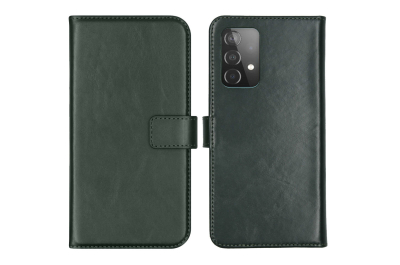Selencia Echt Lederen Bookcase Samsung Galaxy A52(s) (5G/4G) - Groen