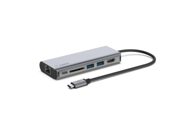 Belkin AVC008BTSGY laptop dock/port replicator USB 3.2 Gen 1 (3.1 Gen 1) Type-C Black, Grey