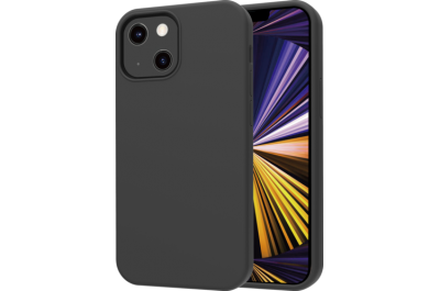 Azuri liquid silicon cover - zwart - voor iPhone 13 mini