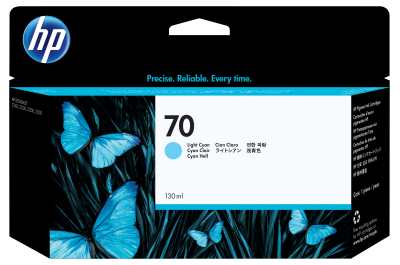 HP 70 130-ml Light Cyan Ink Cartridge