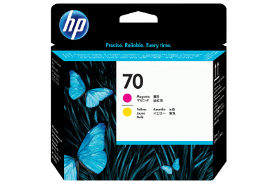 HP 70 Magenta and Yellow DesignJet Printhead