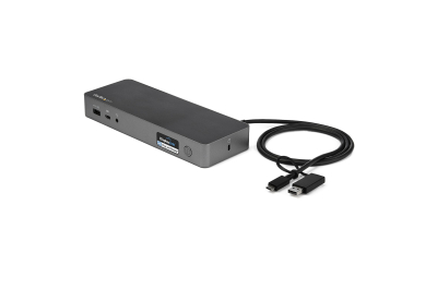 StarTech.com Universal Laptop Docking Station, Hybrid USB-C & USB-A Dock, Dual 4K DP & HDMI, 60W PD, Mac / Windows / Chrome OS, 4x USB 5Gbps Hub, GbE