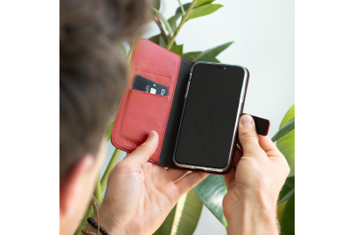 Selencia Echt Lederen Bookcase Samsung Galaxy S8