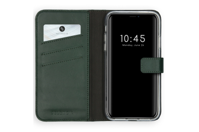 Selencia Echt Lederen Bookcase iPhone 11 - Groen