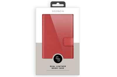 Selencia Echt Lederen Bookcase iPhone 11 - Rood