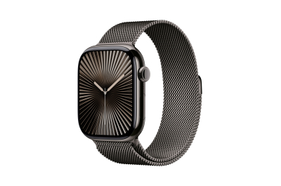Apple Watch Series 10 GPS + Cellular 46mm Slate Titanium Case with Slate Milanese Loop - S/M