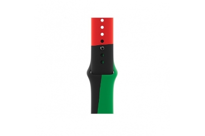 Apple Black Unity Band Zwart, Groen, Rood Fluorelastomeer