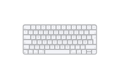 Apple Magic keyboard USB + Bluetooth Norwegian Aluminium, White