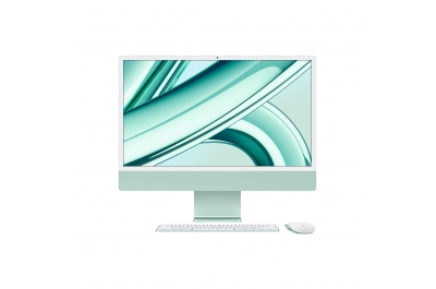 Apple iMac Apple M M3 59,7 cm (23.5") 4480 x 2520 Pixels 8 GB 256 GB SSD Alles-in-één-pc macOS Sonoma Wi-Fi 6E (802.11ax) Groen