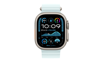 Apple MXTF3ZM/A slimme draagbare accessoire Band Blauw Fluorelastomeer, Titanium