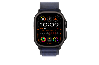 Apple 49mm Navy Alpine Loop - Large - Black Titanium Finish