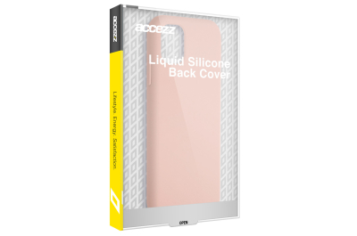 Accezz Liquid Silicone Backcover iPhone 13 Mini - Roze