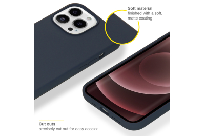 Accezz Liquid Silicone Backcover iPhone 13 Pro Max - Donkerblauw