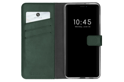 Selencia Echt Lederen Bookcase iPhone 13 Pro - Groen