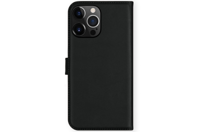 Selencia Echt Lederen Bookcase iPhone 13 Pro Max - Zwart