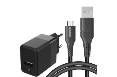 Accezz Wall Charger 20W + Micro-USB USB kabel - 1 meter