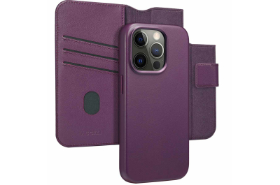 Accezz Leather Bookcase 2-in-1 met MagSafe iPhone 15 - Heath Purple