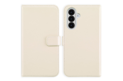 Selencia Echt Lederen Bookcase Samsung Galaxy A36 - Greige