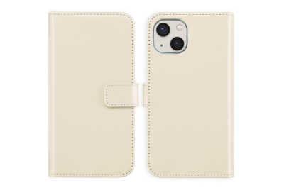 Selencia Echt Lederen Bookcase iPhone 13 - Greige