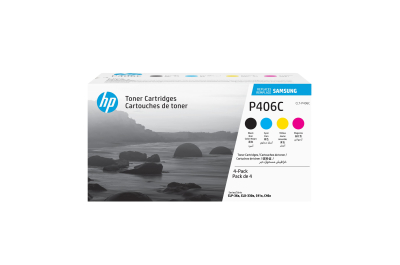 Samsung CLT-P406C 4-pack originele cyaan/magenta/gele/zwarte tonercartridge