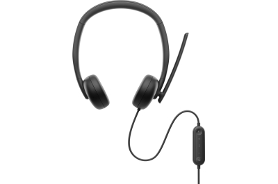 DELL WH3024 Headset Bedraad Hoofdband Oproepen/muziek USB Type-C Zwart